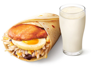 [餐饮一区]-肯德基-大饼卷香烤鸡扒蛋+冰豆浆