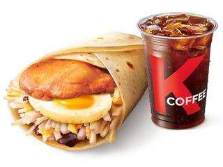 [餐饮一区]-肯德基-大饼卷香烤鸡扒蛋+热美式中