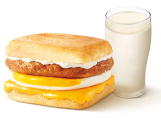 [餐饮一区]-肯德基-芝士猪柳蛋帕尼尼+冰豆浆