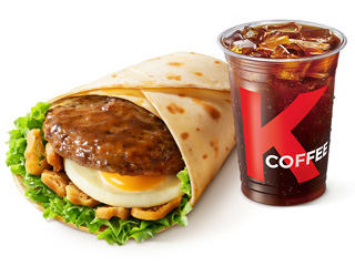 [餐饮一区]-肯德基-大饼卷黑椒牛肉蛋+热美式中