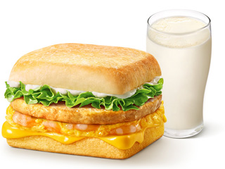 [餐饮一区]-肯德基-海陆双享帕尼尼（鸡肉虾仁）+冰豆浆