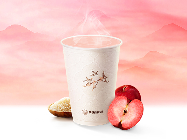 红苹果绵绵米乳茶
